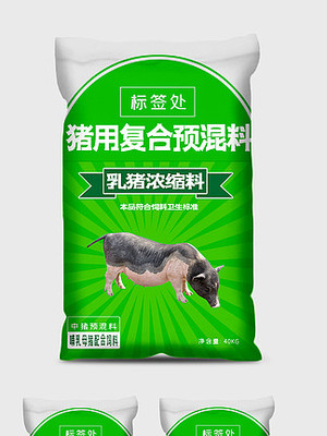 绿色简约哺乳母猪猪饲料包装袋矢量图免费下载_psd格式_5906像素_编号35026609-