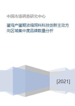 蛋鸡产蛋期浓缩饲料科技创新主攻方向区域集中度品牌数量分析